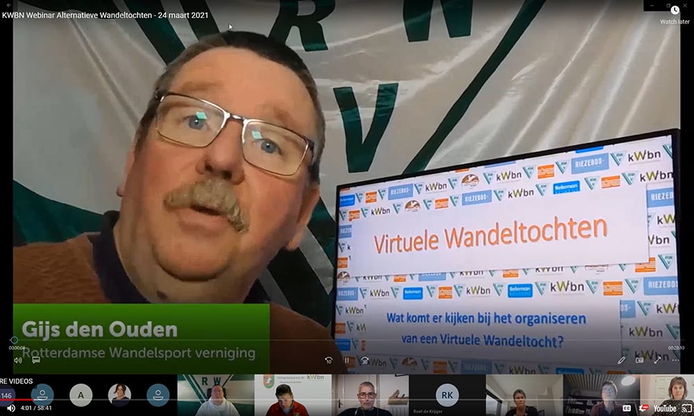 Gijs den Ouden, voorzitter van de Rotterdamse Wandelsport Vereniging